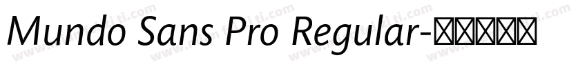 Mundo Sans Pro Regular字体转换